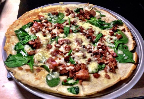Bacon, Spinach and Cheddar Pancake