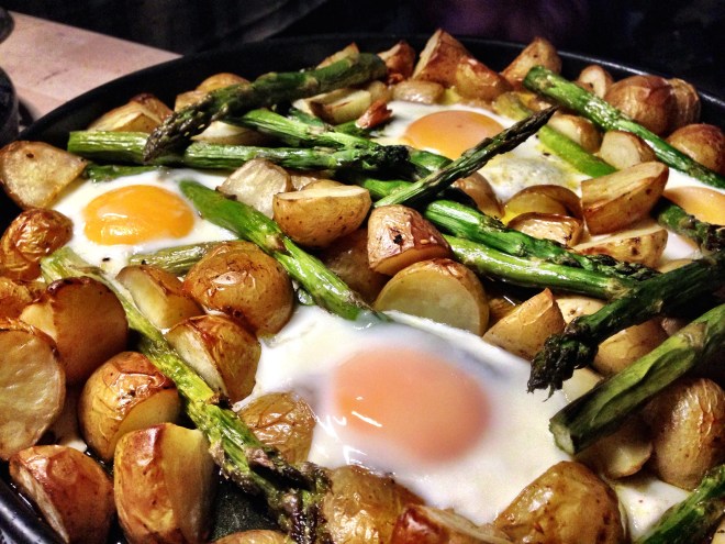 New Potatoes, Asparagus and Eggs