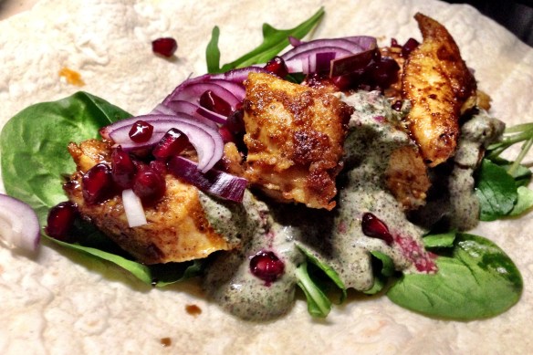 Ras el Hanout Chicken Wraps